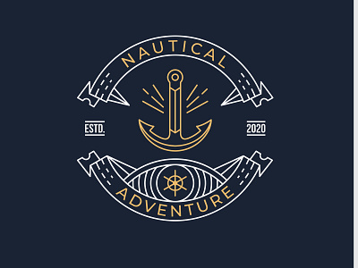 nautical logo design premium vector adventure anchor branding bussines design identity logo nautical ocean premium sail sea transportation travel trip vector vintage