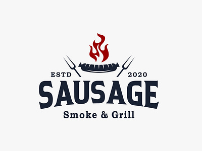 sausage logo design