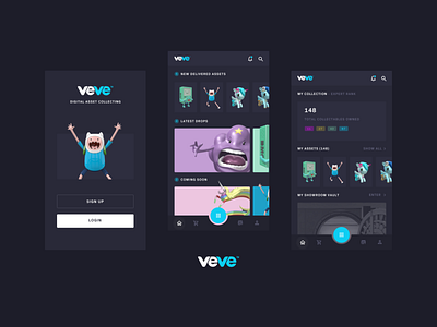 Re-design Concept - Veve - Digital Collectibles App app design branding design ui ui design ux ux design