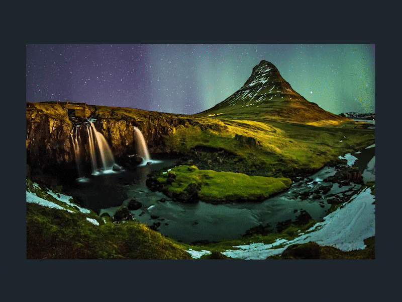 Tourism website for Iceland design first shot gif iceland landscape tourism ui web