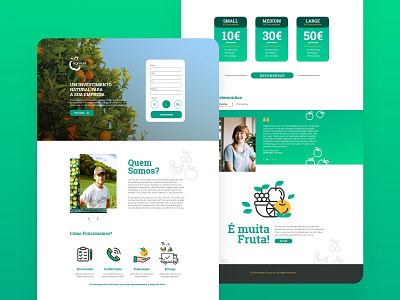 Landing Page - Fruit Subscription design icon landingpage minimal ui ux ux ui web website