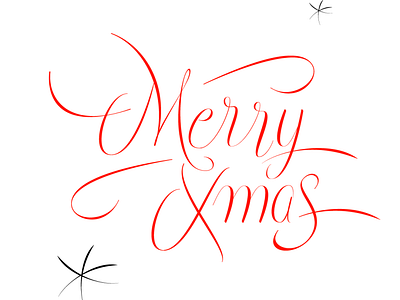 Merry Christmas brushpen calligraphy custom lettering design gesture letterform lettering typography