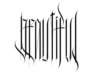 beautiful blackletter calligraphy custom custom lettering fraktur gesture lettering typography