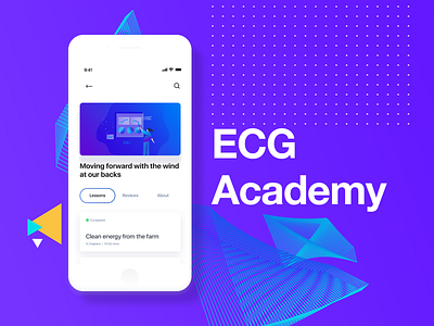 Ecg Academy Shot academy analitycs clean courses design ios ios app lessons logistic mobile product ui ux