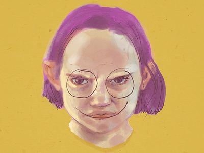 DAY 5 challenge digital painting drawing face hand drawn illustration portrait sketch