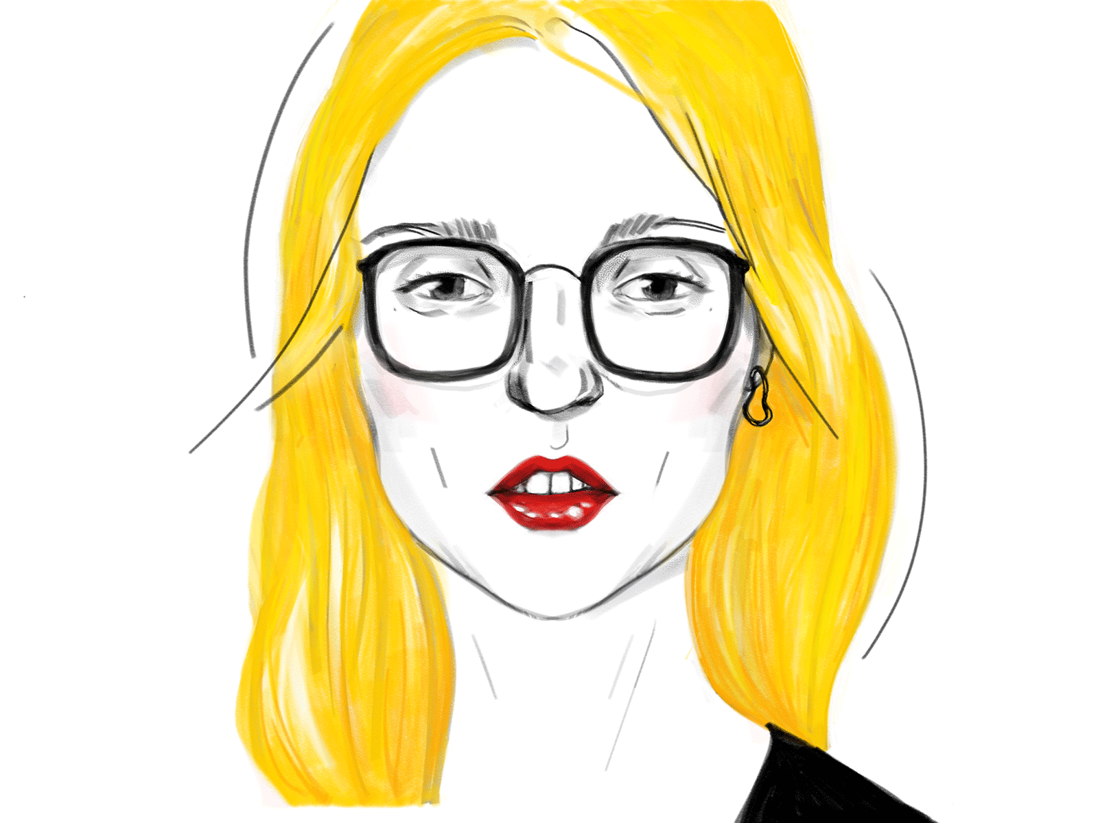 dribble5 digital painting drawing face illustration portrait sketch