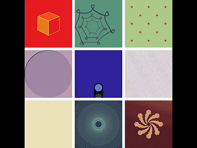 9 Squares abstract art animation dailies design design principles geometic motion design organic pattern art tumblr