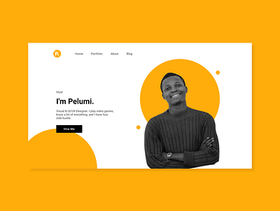 Personal Website - Landing Page dailyui identity branding landing page design landingpage personal website product page ui uiux ux