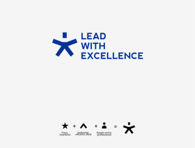 Lead with Excellence - Logo brand design brand identity branding businesscard design icon identity branding illustration logo typography