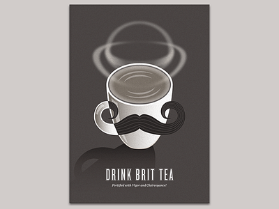 Brit Tea Poster design illustration poster retro tea