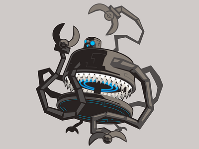 Bot-Tron Overlord compliance training design illustration