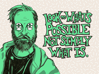 Look To Whats Possible Blog Illustration branding graphic design hand illustration hand lettering illustration pen and ink third eye typography