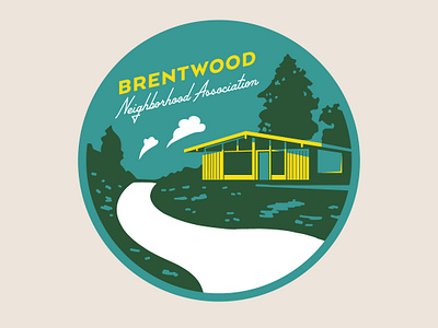 Brentwood Neighborhood Logo2 Mindprizm branding branding agency illustration logo logo design logo design concept logo designer logos mid century modern neighborhood vector