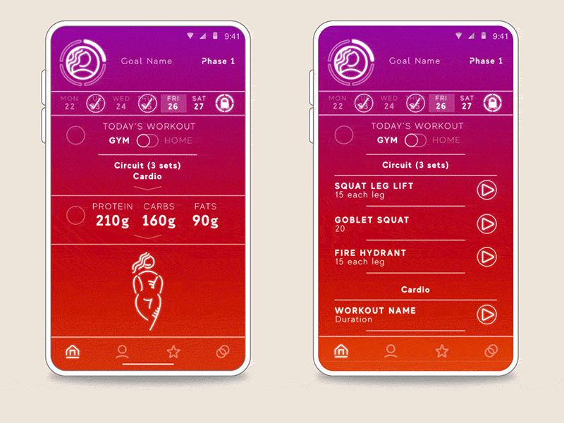 Pocket Coach App UI app design fitness app illustration ui ux ui design user interface