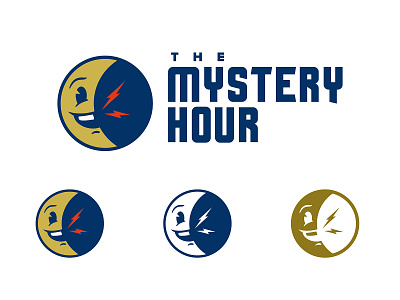 Unused Branding for The Mystery Hour brand design branding custom typography icon iconography illustration logo logo design logosai moon typography