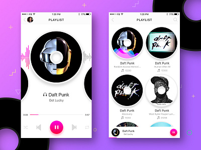 Music APP app discs ios music ps sketch song ui