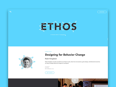 New Ethos Microsite branding ethos landing page microsite ui web web design website