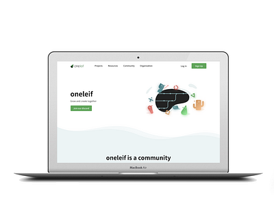 oneleif Website (Landing Page) community design desktop mobile non profit nonprofit open source ui uiux web web design website