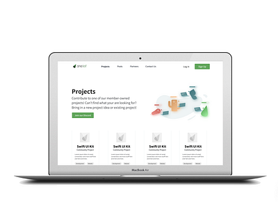 oneleif Website (Projects Page) community desktop mobile non profit nonprofit open source ui uiux web web design website