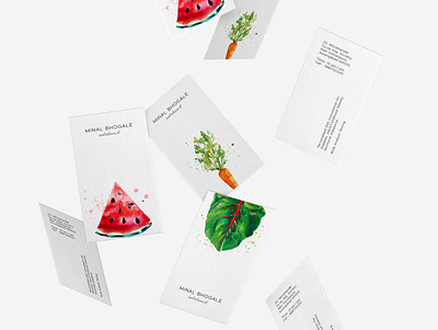 Branding & Print for Minal Bhogale botanical branding business card digital identity illustration logo logo design typography