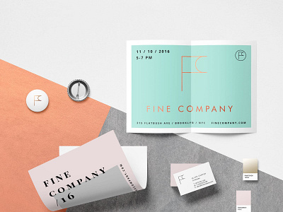 Branding & Print for The Fine Company branding business card businesscard digital identity illustration logo logo design typography