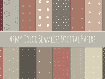 Army Color Minimal Seamless Patterns