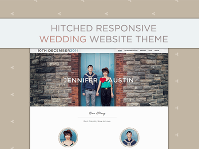 Hitched Wedding Website Template css html template website website template website theme wedding