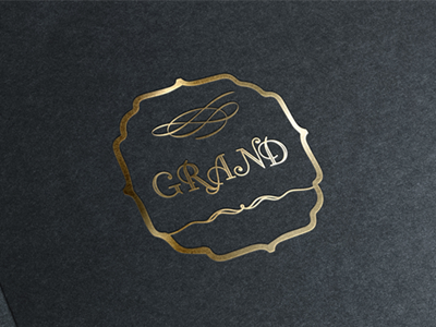 Classy Logo Template brand design branding cursive decorative grand hotel logo stationary template