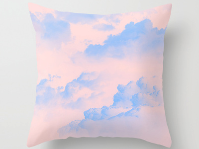 Pink Sky Throw Pillow fabric design furnishing home home decor redecorate throw pillow