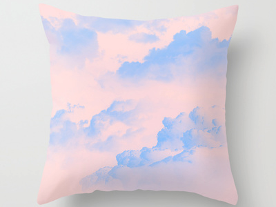 Pink Sky Throw Pillow