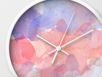 Waterolor Wall Clock Design