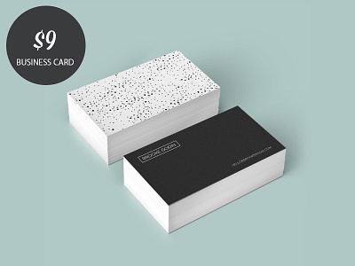 Polka Dots Business Card Template branding business card polka dots.