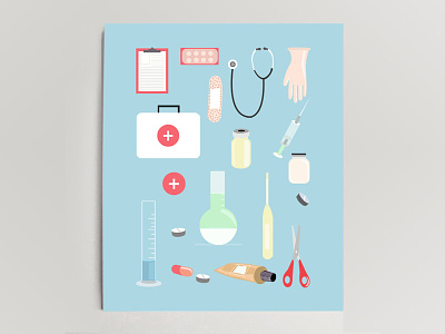 Medical Illustrations & Clip Art Set clipart doctor first aid medical vector.