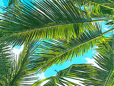Life Under Palm Trees, Colorful Bohemian Beachy, Tropical Travel bohemian