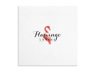 Flamingo Logo Template $21.00 branding logo logo design
