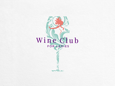 Wine Club For Women Logo Template $31.00 club logo wine wine logo