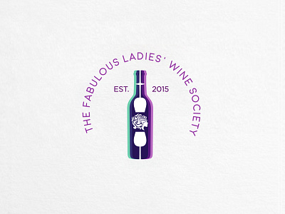 Women’s Wine Club Logo Template $30.00 branding logo wine winery