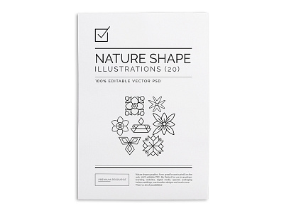 Geometric Nature Shape Illustrations $16.00