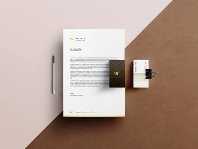 Branding I Designed for Winfin ~ Accounting Firm, Dubai 2016 accountant accounting brand identity branding company identity corporate identity dubai february graphic design print stationary