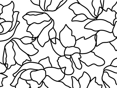 Isla abstract black white botanical doodle filler floral flowers holidays lines minimal modern nature new years pattern repeating seamless simple