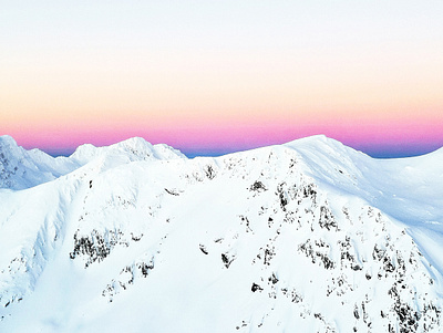 Snow Horizon color digital manipulation exotic forest jungle landscape minimal mountain nature paint filter scenic sky snow snowcaps sunset wildlife winter