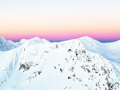 Snow Horizon color digital manipulation exotic forest jungle landscape minimal mountain nature paint filter scenic sky snow snowcaps sunset wildlife winter