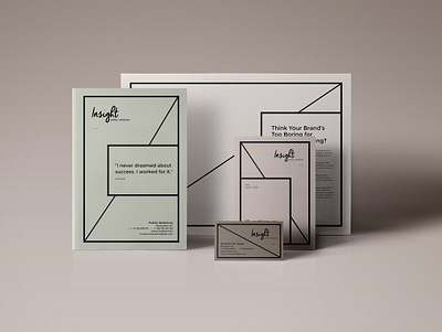 Branding & Print for Insight PR branding business card digital identity illustration logo design nature typography