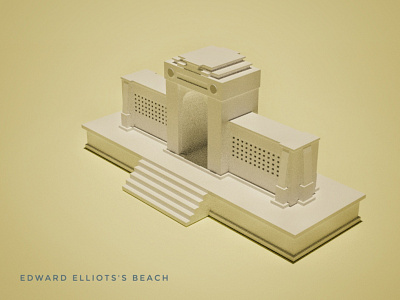 Edward Elliot's Beach 3d architecture beach blender cycles design illustration render tomb