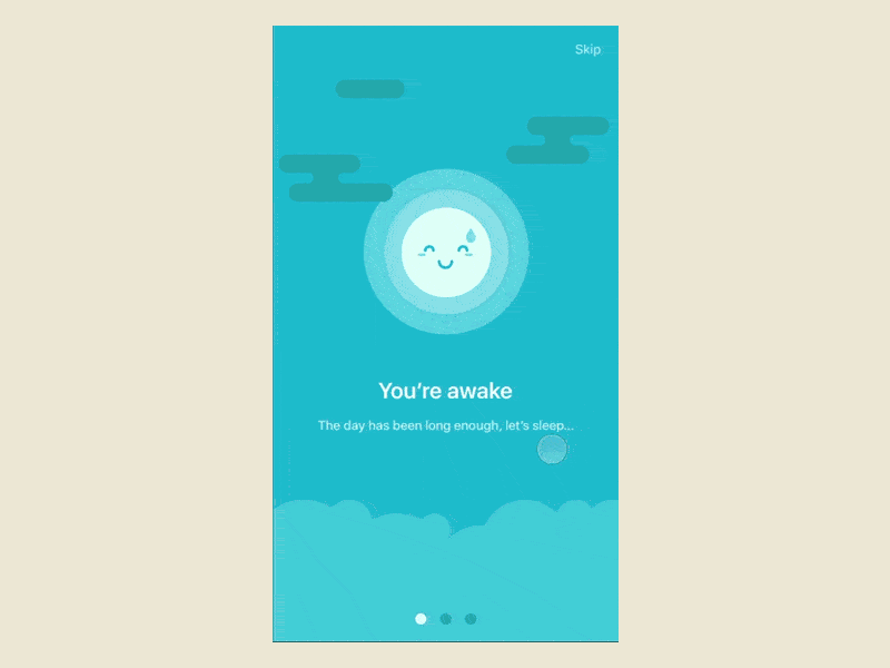 Onboarding Experience [Principle] app freebie interaction onboarding principle prototype sleep ui