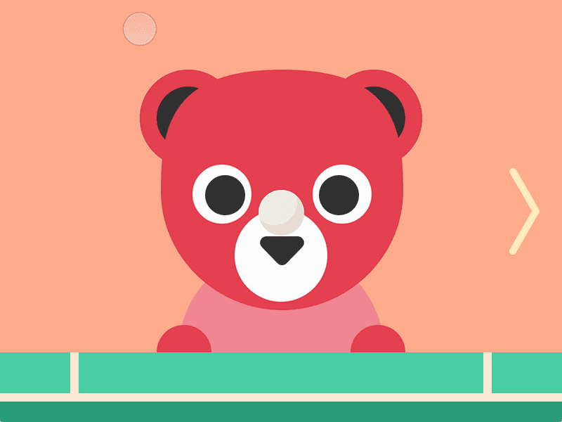 Ping Pong Bear [Principle] animation bear freebie gif illustration interaction principle ui