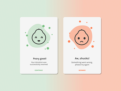 flash messages artboard daily ui dailyui dailyui 011 dailyuichallenge design error error message figma flash message flash messages fruit gradient illustration pear success success message ui