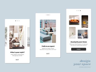 mobile on-boarding process daily ui dailyui dailyuichallenge decorate design figma furniture interior decor interior design mobile app mobile ui onboarding onboarding screen onboarding ui style ui