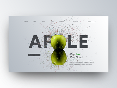 Fruit Product UI app branding creative design flat fruit identity illustration modern type typography ui uiux ux web website