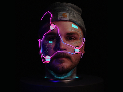 Mike's Head 3d blender illustration scan